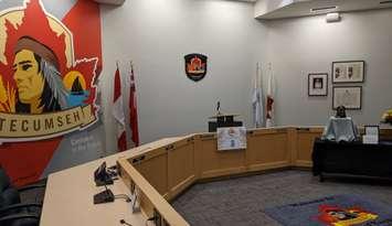 Tecumseh council chambers, July 2, 2022. Photo by Mark Brown/WindsorNewsToday.ca.