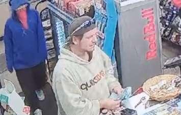 A man who was ahead of the suspect in the robbery of a Markdale store, March 20, 2025. Photo provided by OPP.