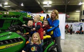At the Chesley Agri-Fair, from left: Nathan,Faith, and Chase Hinsperger, Evan Weiler and Cindy Hinsperger
Photo by Kirk Scott