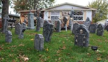 A Halloween display on Caledon Cres. in Forest Glade, October 31, 2017. (Photo by Maureen Revait) 