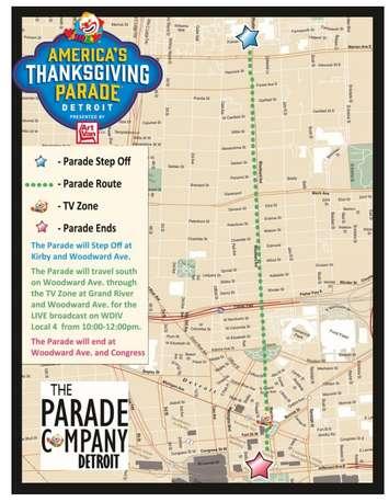 America's Thanksgiving Day Parade Detroit Route (The Parade Company)  