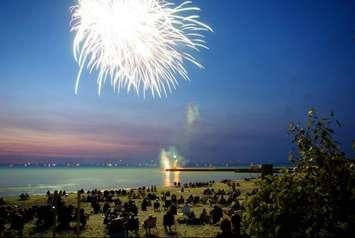 Grand Bend Fireworks. Photo submitted by Canada Day Celebration Committee.