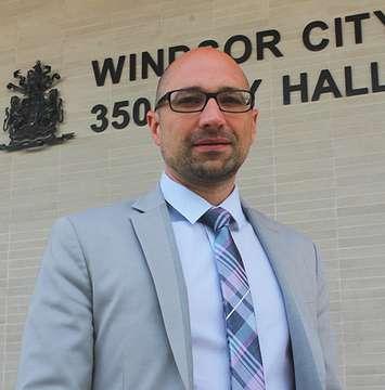 Andrew Daher outside Windsor City Hall. Photo courtesy City of Windsor.