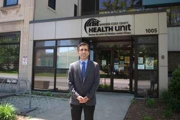 Windsor Essex County Health Unit Acting Medical Officer of Health Dr. Mehdi Aloosh, May 26, 2023. (Photo by Maureen Revait) 