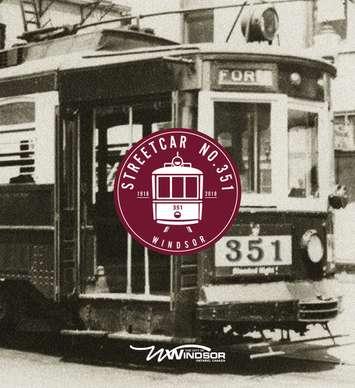 Image of Windsor Streetcar #351. Courtesy of City of Windsor.