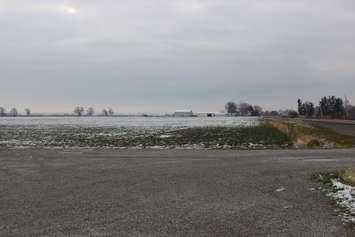 The site selected for the new acute care hospital at County Rd. 42 and the Ninth Concession. (Photo by Maureen Revait) 