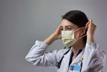 A healthcare workers with a face covering. File photo courtesy of © Can Stock Photo / jmac2324