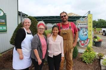Parks Blueberries staff and owners. (Photo by Allanah Wills)