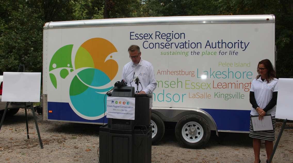 General Manager of ERCA launches new identity for the Essex Region Conservation Authority  and Essex Region Conservation Foundation, October 12, 2016. (Photo by Maureen Revait) 