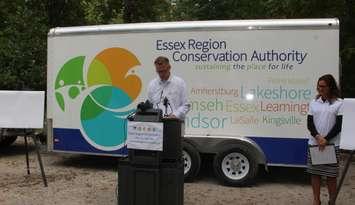 General Manager of ERCA launches new identity for the Essex Region Conservation Authority  and Essex Region Conservation Foundation, October 12, 2016. (Photo by Maureen Revait) 