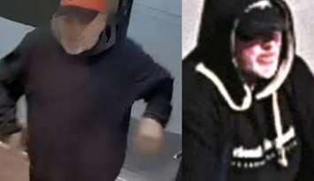 Surveillance images of a man connected to a series of shoplifting incidents in west Windsor. Images provided by Windsor police