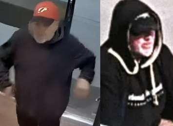 Surveillance images of a man connected to a series of shoplifting incidents in west Windsor. Images provided by Windsor police