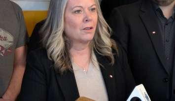 Windsor-Tecumseh MPP Lisa Gretzky in Windsor, April 3, 2025. Photo by Mark Brown/WindsorNewsToday.ca.