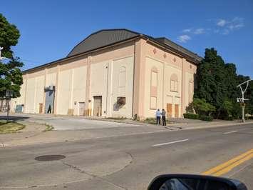 The former Windsor Arena is seen after a fire call on July 14, 2022. Photo by Mark Brown/WindsorNewsToday.ca.