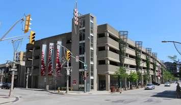 Pelissier St. Parking Garage in downtown Windsor, June 10, 2015. (Photo by Mike Vlasveld)