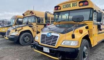 (Photo of school buses courtesy of Unifor)