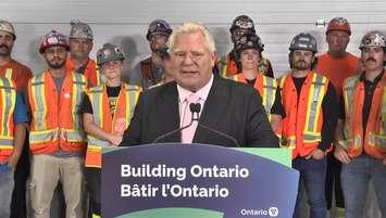 Ontario Premier Doug Ford announces a $9-million investment in Windsor-Essex skilled trades in Windsor, September 16, 2024. Screenshot courtesy Premier of Ontario/YouTube.