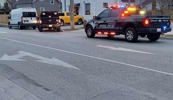 The Sarnia Police Service on scene of a Confederation St. residence (Photo courtesy of Sarnia Police Service via X)