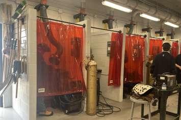 St. Anne's Skilled Trades Academy welding station, May 14, 2025. (Photo by Maureen Revait) 