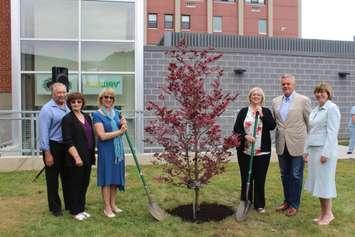 Tree planting ceremony at 2018-2021 Strategic Plan announcement. June 20, 2018. (Photo by Sarah Cowan Blackburn News Chatham-Kent). 