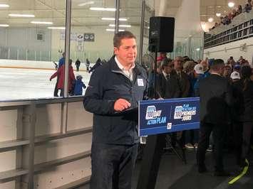 Conservative leader Andrew Scheer at a campaign stop in Essex, October 16, 2019. (Photo by Maureen Revait) 