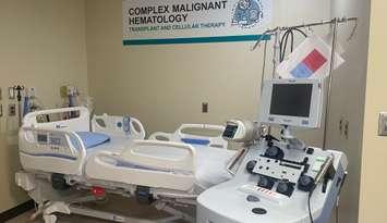 Treatment area for the Autologous Stem Cell Transplant program at Windsor Regional Hospital, July 7, 2025. (Photo by Maureen Revait)