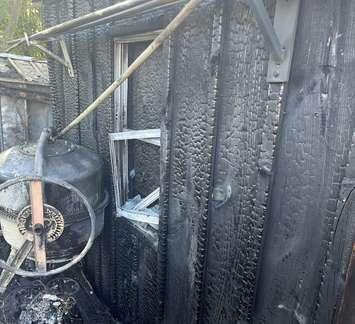 Fire on Barker Street (Image courtesy of the London Fire Department)