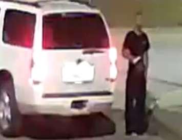 A surveillance camera image shows a suspect that Windsor police believe is connected to a shooting on September 18, 2024. Image provided by Windsor Police Service/X