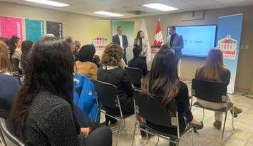 The Multicultural Council celebrates funding from the federal government, January 15, 2025. (Photo by Maureen Revait)