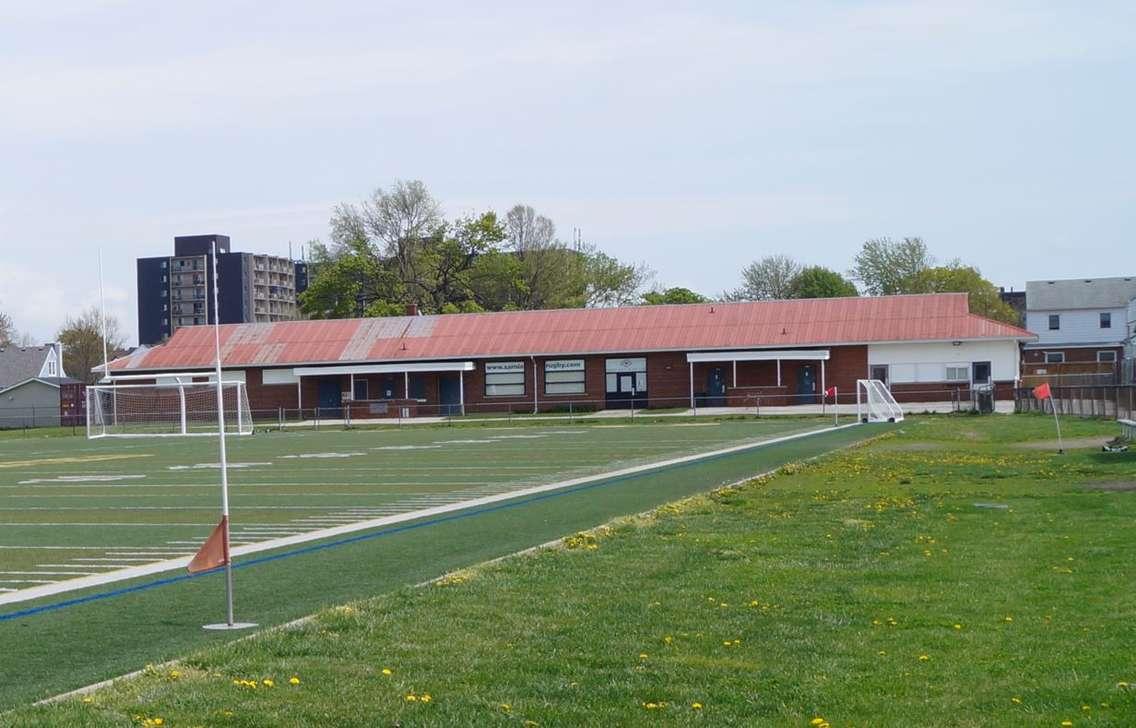 Building at Norm Perry Park. April 29, 2024. (Photo by Natalia Vega)