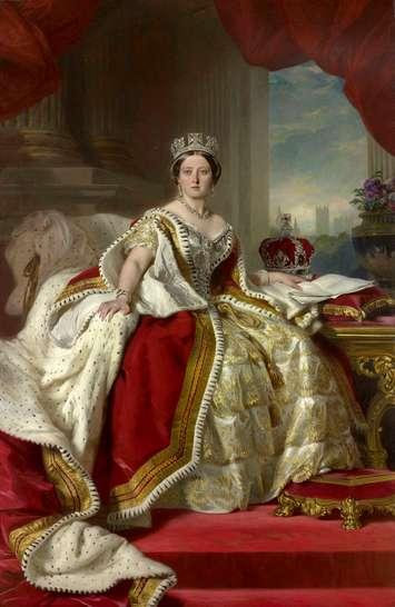 An 1859 portrait of Queen Victoria by Franz Xaver Winterhalter. Public domain.