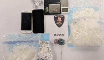 (Photo of items seized on March 16, 2025 courtesy of the Windsor Police Service)