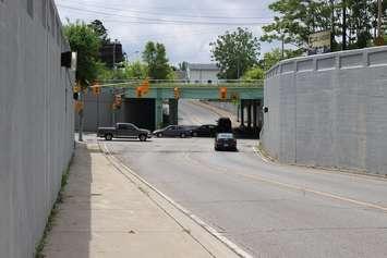Drouillard Rd. underpass at Wyandotte St. E in Windsor. (Photo by Maureen Revait) 

