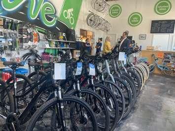 MP Irek Kusmierczyk at the Bike Kitchen in Windsor, June 6, 2024. (Photo by Maureen Revait) 