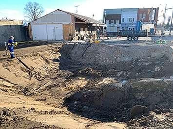 Wheatley excavation December 23, 2021. (Photo via Municipality of Chatham-Kent)