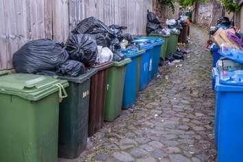 garbage bins in alley (Photo courtesy of mrdoomits / Royalty-free / iStock / Getty Images Plus)