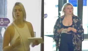 Fraud suspect attended banks in Belle River and Kingsville (Photos courtesy of the Ontario Provincial Police)