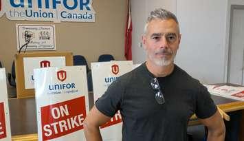Unifor Local 444 Secretary-Treasurer Manny Cardoso at the union hall on August 29, 2025. Photo by Mark Brown/WindsorNewsToday.ca.