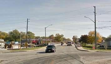 The location of the new roundabout in Belle River before construction. (Photo courtesy of google.com/maps)
