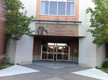 BlackburnNews.com file photo of St. Thomas of Villanova Secondary School.
