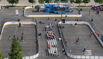 Rinks set-up for HockeyFest. Photo from www.hockeyfestgameon.com.