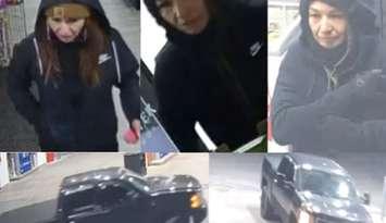 A suspect and vehicle connected to at least two South Windsor thefts. Photos provided by Windsor police.