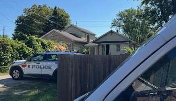 Windsor police on scene of a fire on Bloomfield Road, September 2, 2025. Photo courtesy Windsor Fire and Rescue Services/X.