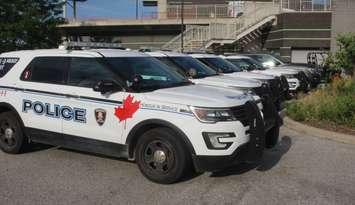 Windsor police SUVs, July 26, 2022. Photo by Mark Brown/WindsorNewsToday.ca.