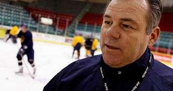 Lancers hockey coach Kevin Hamlin. Feb 22, 2019. (Photo courtesy of Lancers Sports)