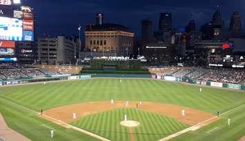 Comerica Park in Detroit is seen during a Detroit Tigers-Kansas City Royals game on September 21, 2018. Photo by Mark Brown/Blackburn News.