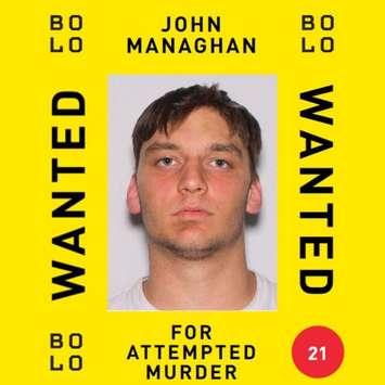 John Managhan. Photo provided by BOLO Program via Windsor police/X.