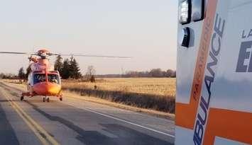 Ornge air ambulance. Photo courtesy of Lambton EMS.
