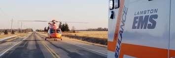 Ornge air ambulance. Photo courtesy of Lambton EMS.
