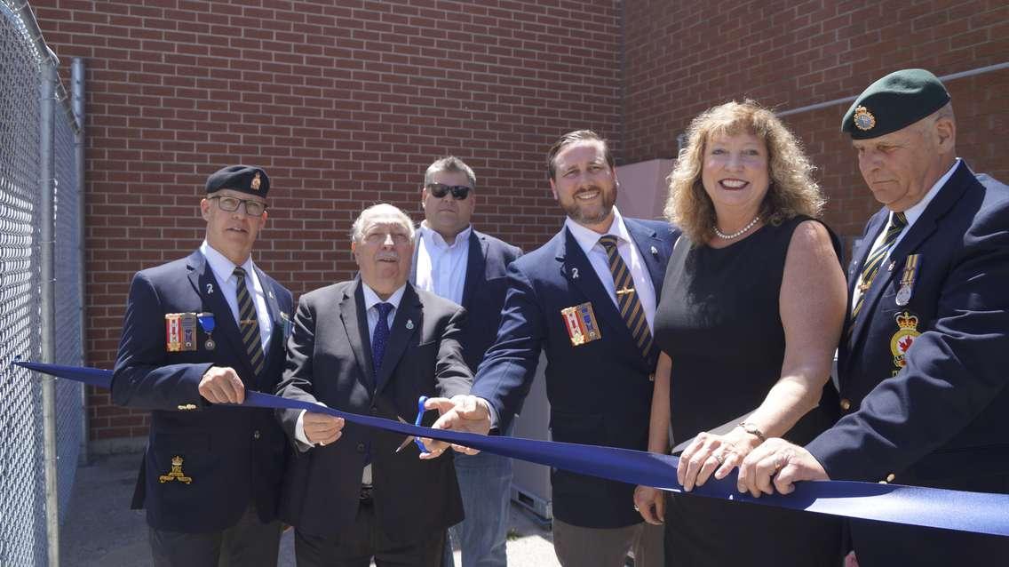 A ribbon cutting for the new HVAC system at Sarnia Legion Branch 62 (Photo by: Lindsay Newman/ Blackburn Media)